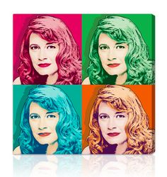 Warhol Pop Art Portrait-Warhol style 4 panel